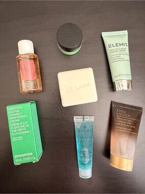 Lot of 7 Travel Skincare Products Le Labo Soap ELEMIS Pro-Collagen Marine Cream